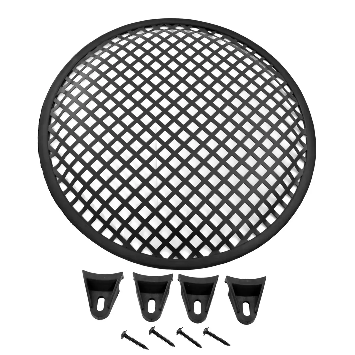 Universal 10 Inch Metal Mesh Speaker Subwoofer Grill Cover Waffle Style With Clips And Screw 2