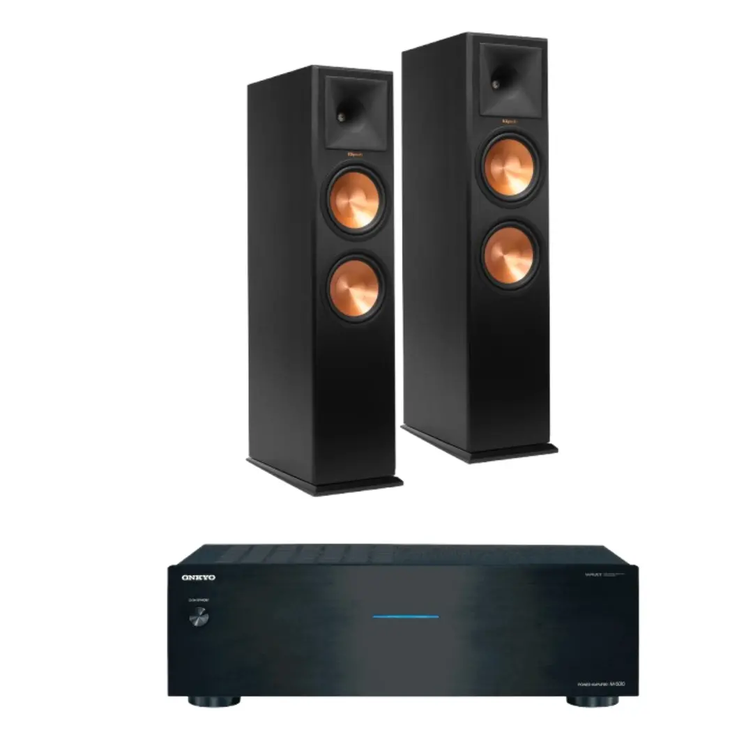 Klipsch Rp-280F Floorstanding Speakers And Onkyo M-5010 2-Channel Home Audio Power Amplifier 1