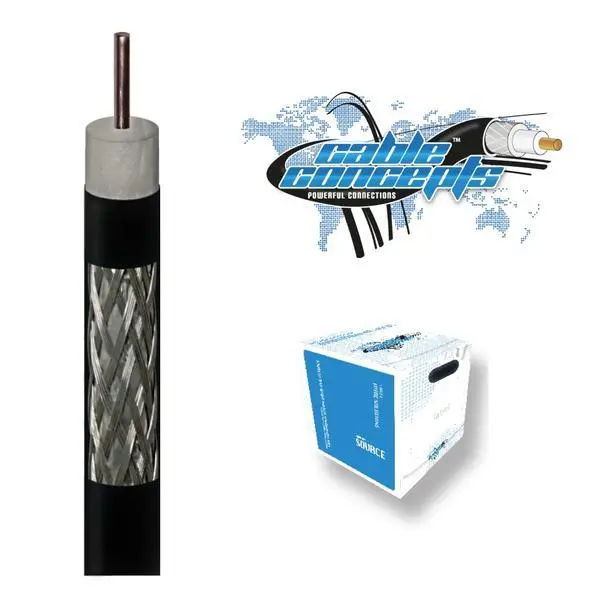 Cable Concepts Rg-6 Flooded Coax 3Ghz Ft4 1000' Direct Burial Coaxial Cable Rg6 1
