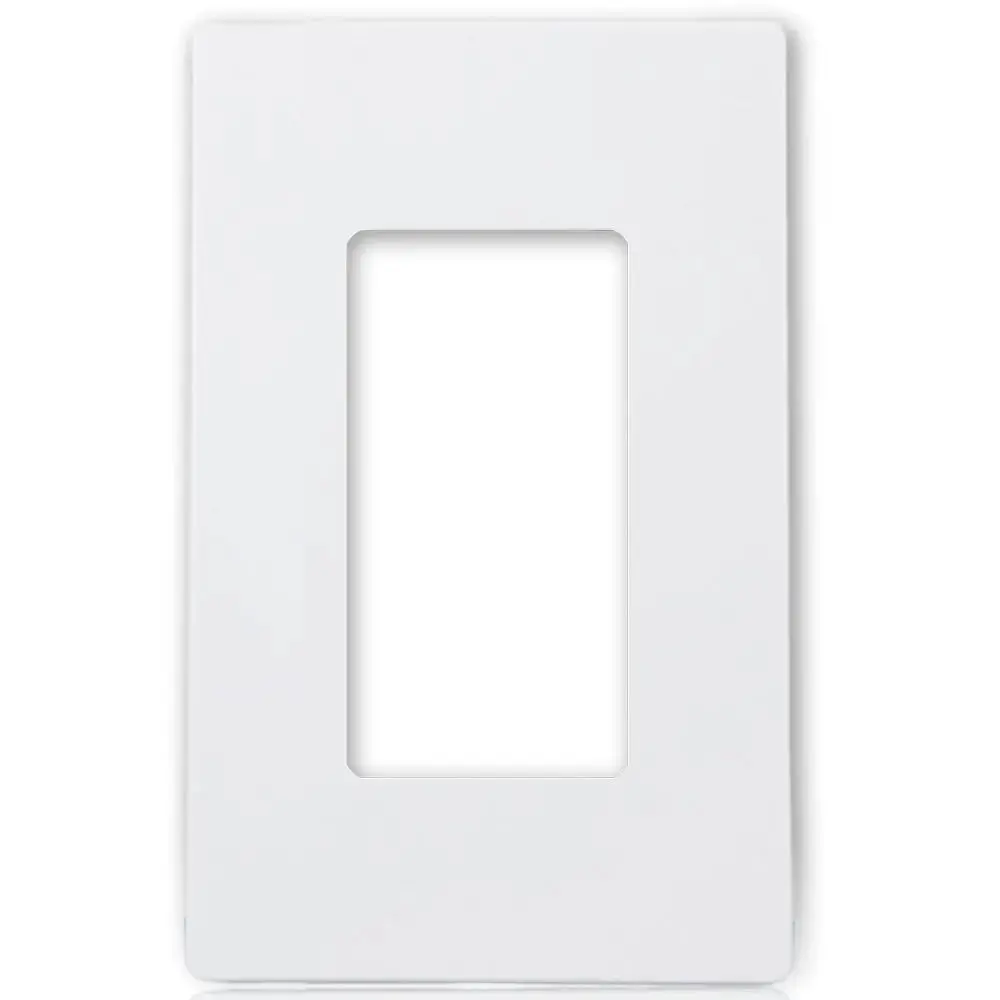 White 1-Gang Screwless Decorator Wall Plates For Outlet Switch 1