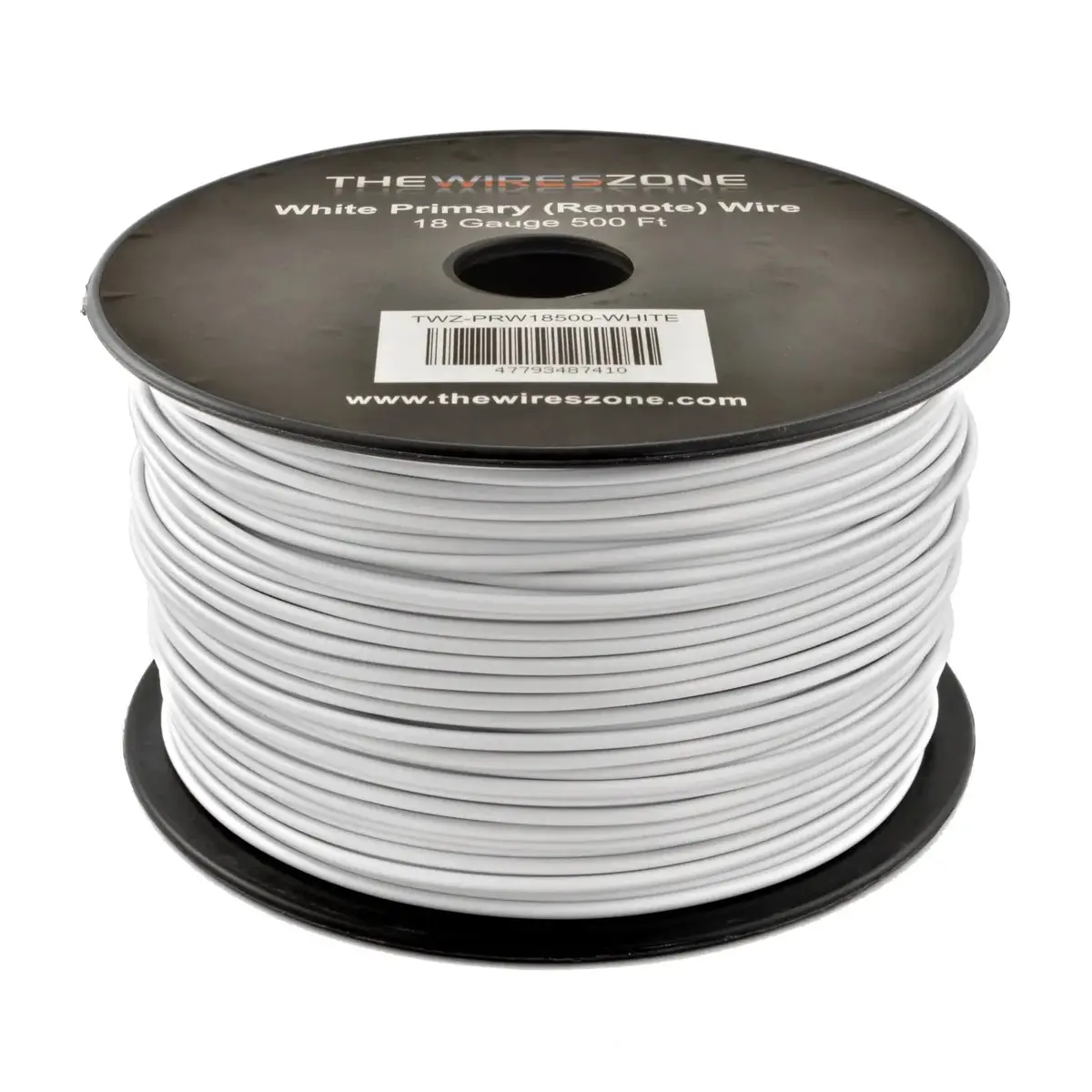 White 18 Gauge Awg 500Ft Copper Clad Aluminum Stranded Primary Remote Wire Cable 1
