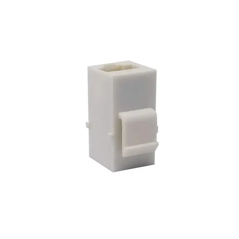 White Rj45 Female To Female Utp Cat5e Cat6 Keystone Coupler 1