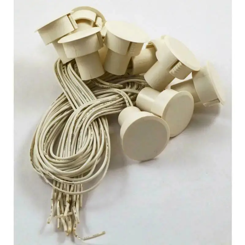 White Recessed 1" Alarm Contact Switch 1.5" Gap Home Security (10 Pack) 1