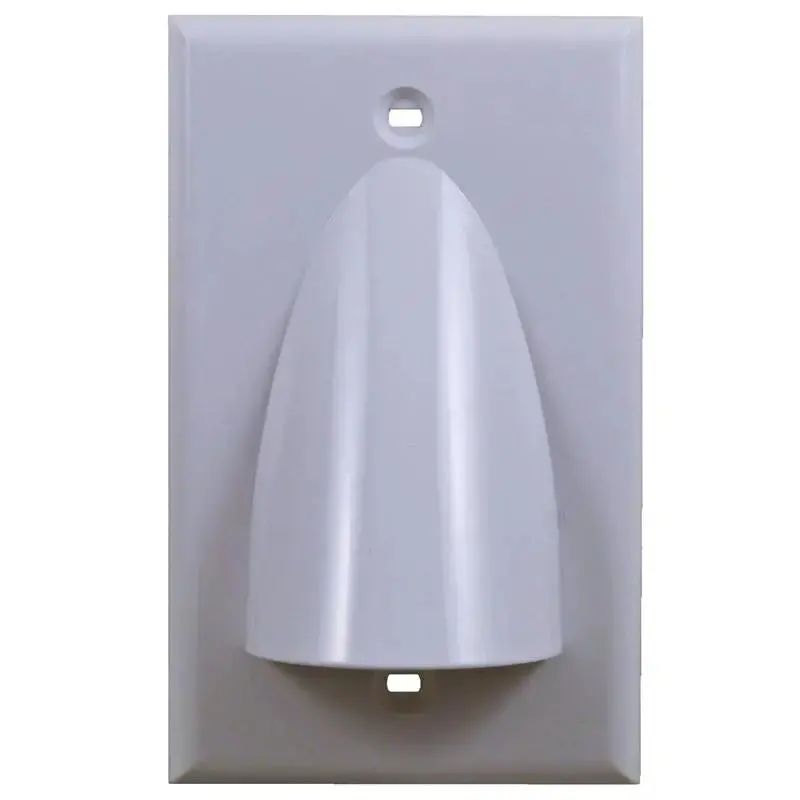 White Single-Gang Low Voltage Cable Pass Through Wall Face Plate 1