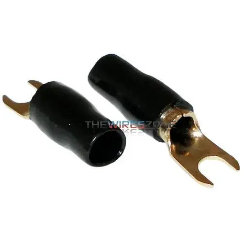 Xscorpion Bs8b Gold-Plated Black 8 Gauge Spade Terminal (10/Pack) 1