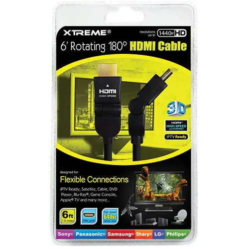6' 90 Degree Hdmi Hdtv 640Hz High Speed + Ethernet 1