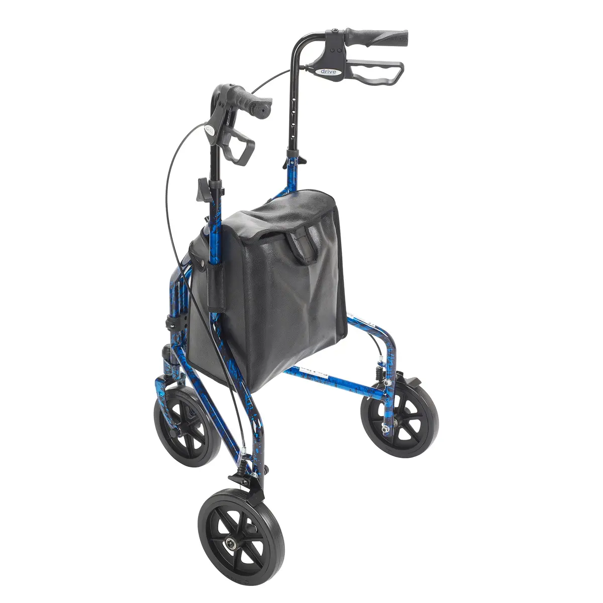 3 Wheel Rollator Rolling Walker With Basket Tray And Pouch 2
