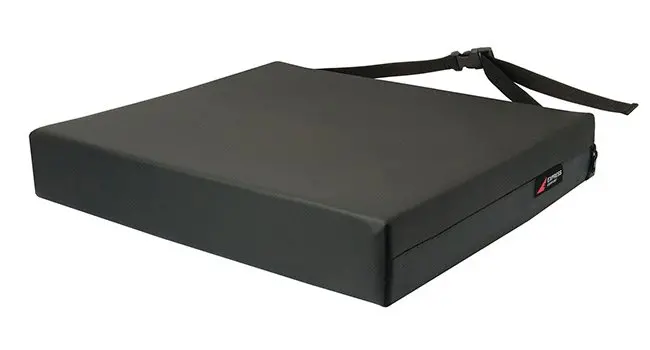 Express Comfort Gel Cushion With Gel Bladder  2"" Thick, 18"" W X 16"" L, Black Comfort-Tek Fabric Cover 1