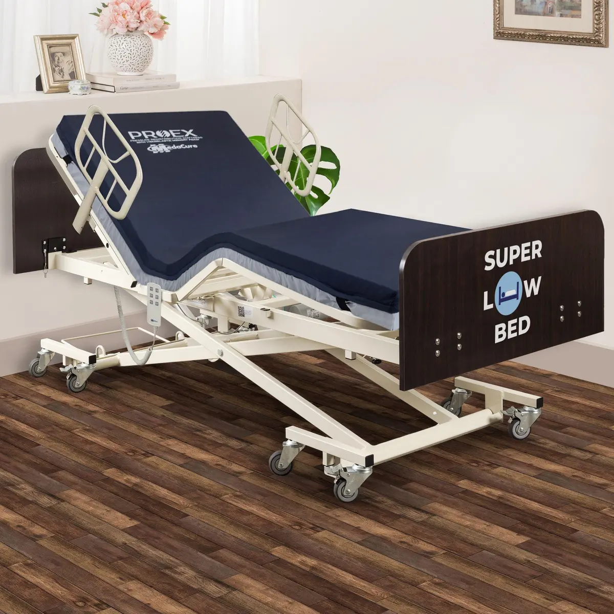 Full Electric Hospital Bed Super Ultra Low 4