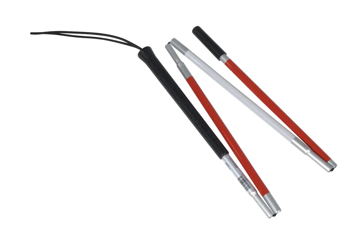 Folding Blind Cane With Wrist Strap 2