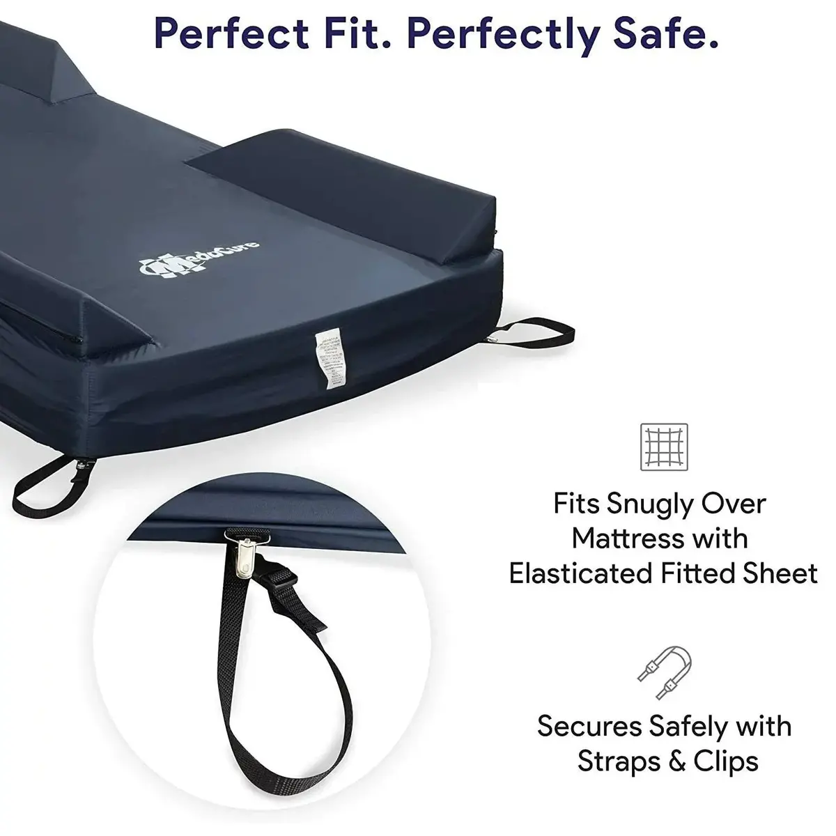 Fall Prevention Foam Bolster Mattress Cover With Defined Perimeter 2