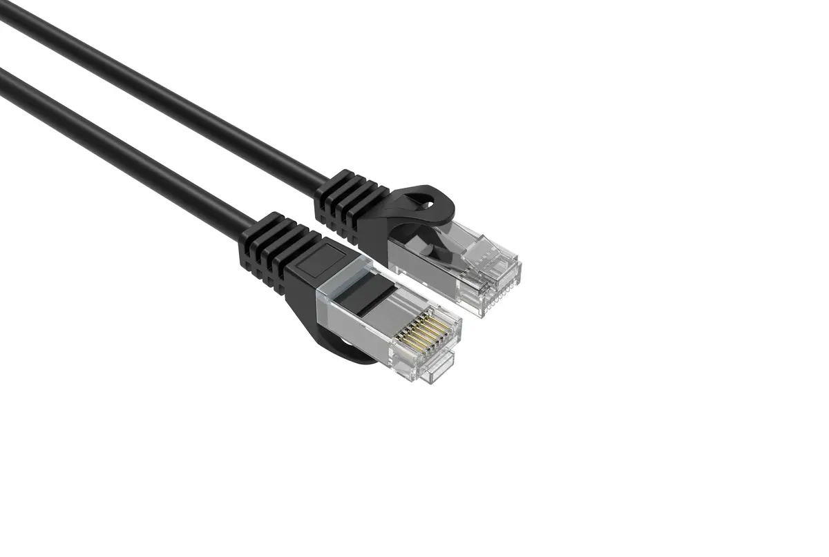 1Ft Cat6 Slim Patch Cable 28Awg Bare Copper Rj-45 Ethernet Cable Black (1 To 10 Pack) 1