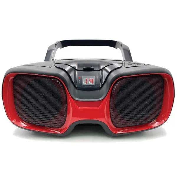 Sylvania Srcd1037bt-Black/Red Portable Bluetooth Cd Am/Fm Radio Boombox - Black/Red 1