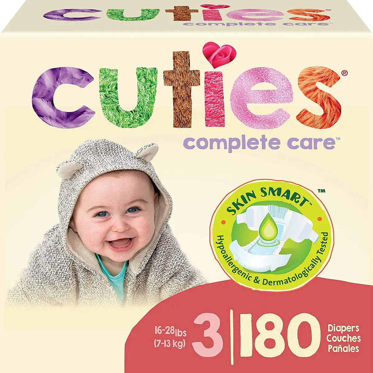 Cuties Complete Care Baby Diapers – Size 3 4 Bags Of 36 (144 Ct.) 1
