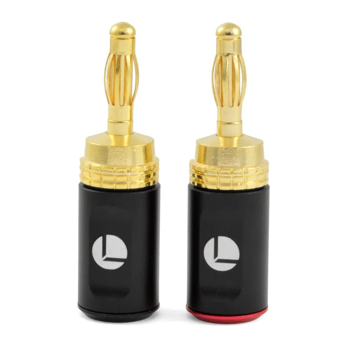 Logico 24K Gold Plated Connectors Audio Banana Plugs Quick Connect (10 Pack) 1