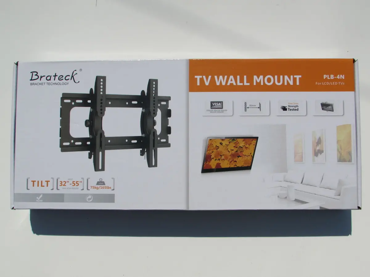 Brateck Plb-4N 32"-55" Flat Tv Wall Mount With Tilt High Quality 75Kg 165Lbs 1