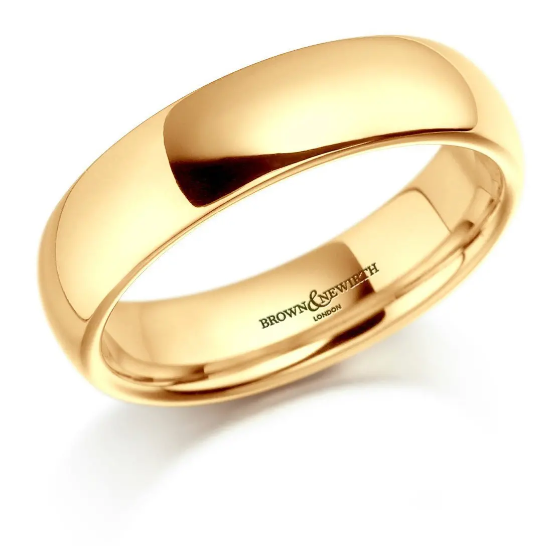 18Ct Yellow Gold Medium Court Plain Wedding Ring 1