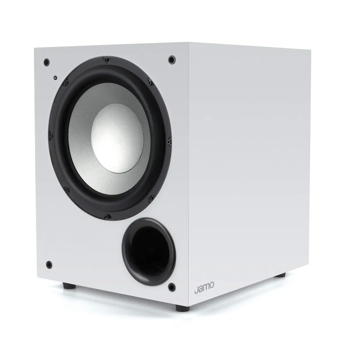 Jamo C910 10" Front-Firing Polyfiber Woofer 200W Class D Amp Powered Subwoofer - White (Each) 1