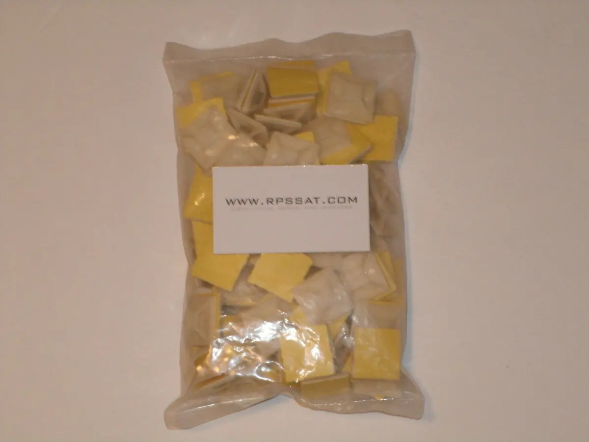 100Pc's Cable Tie Mounts (White) 1