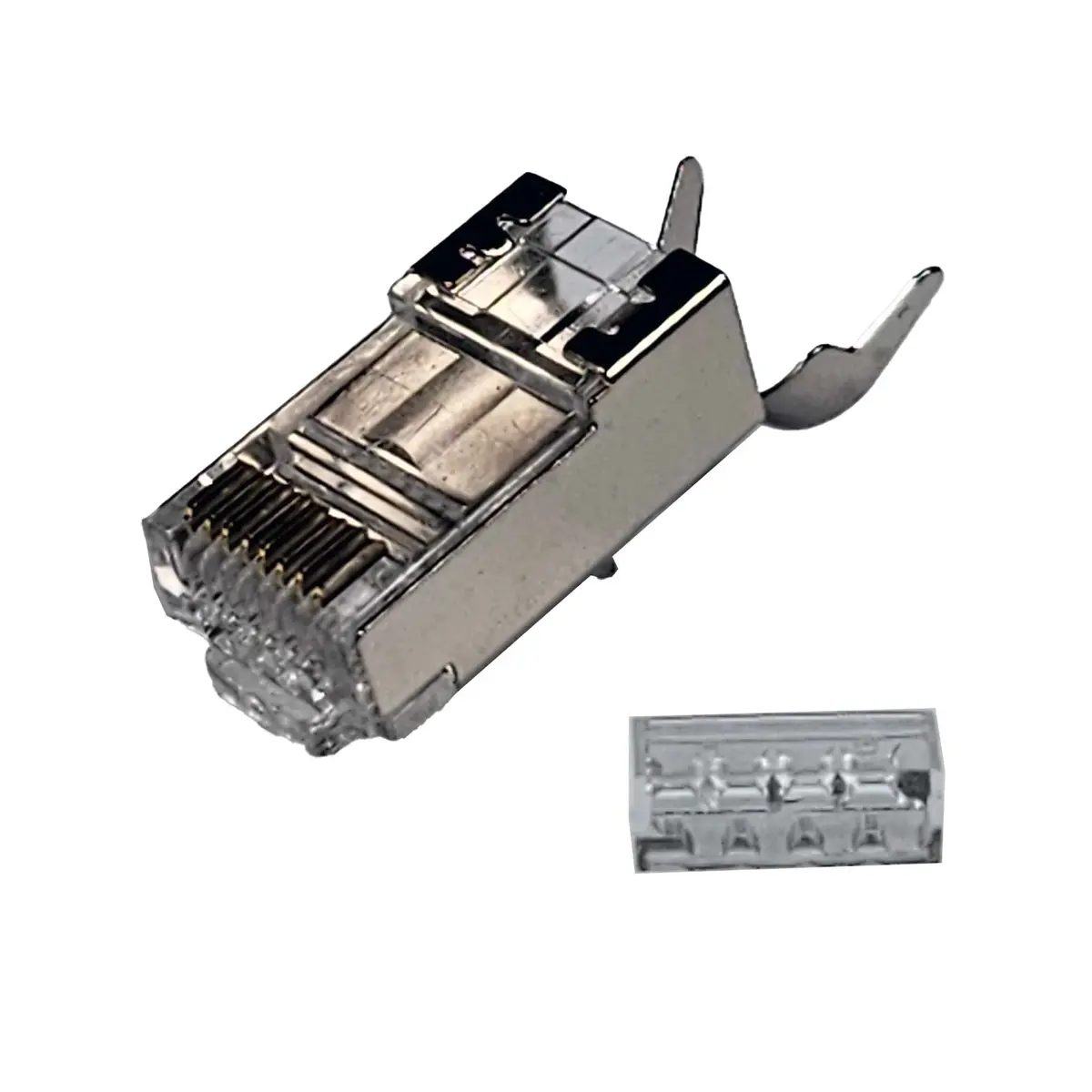 Logico Cat6/Cat6a Extra Large Rj45 8P8c Pass Through Modular Plug Shielded Connector 100Pcs 1