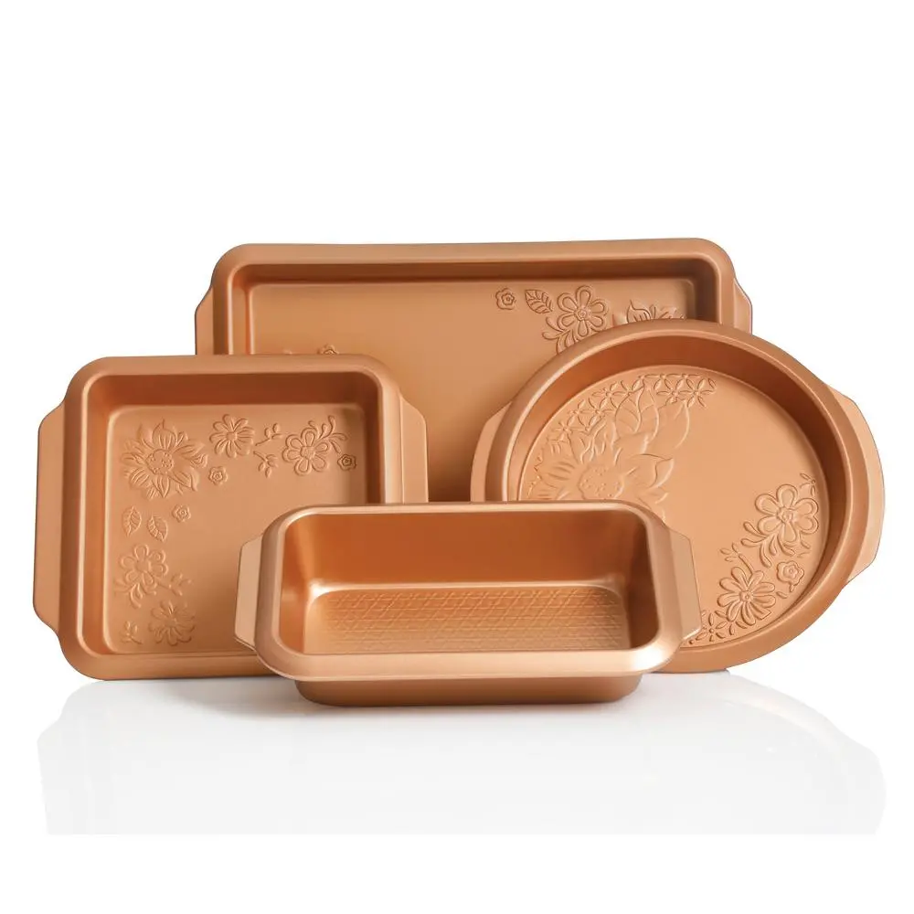 Gibson Home Richmound 4-Piece Nonstick Heavy Gauge Carbon Steel Bakeware Set - Copper 1