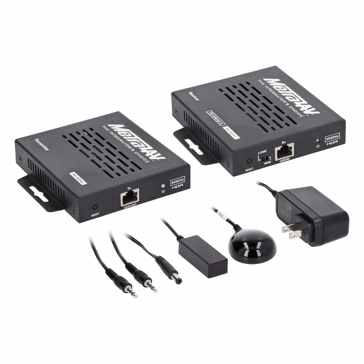4K Hdmi Extender Over Single Cat-6 Cable 4K Uhd 60Hz Hdr Bi-Directional Ir 1