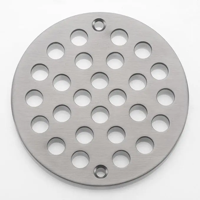Round 4 Inch Screw-In Round Floor Drain Cover Replacement Shower Drainer Grate With Screws (Gunmetal) 1