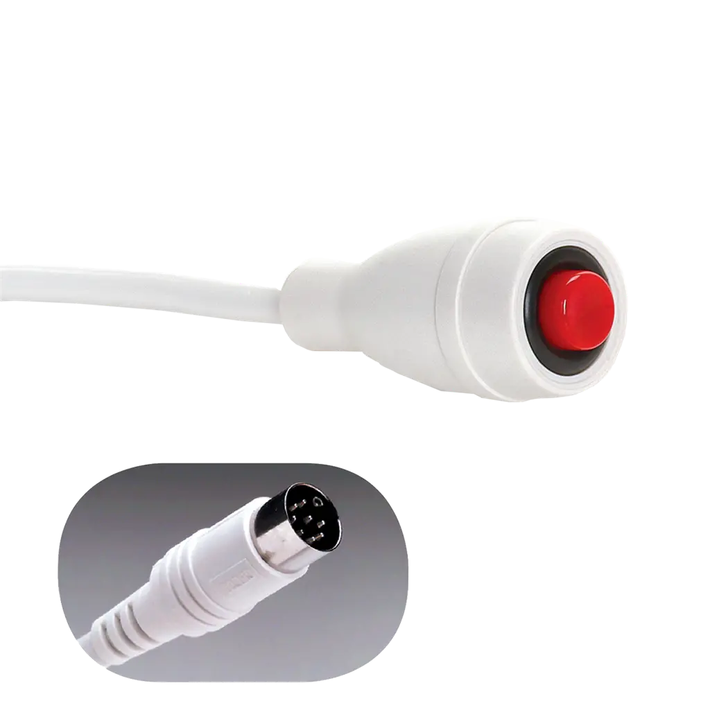 White Econocall Call Cord For Tektone, 8-Pin Din 1