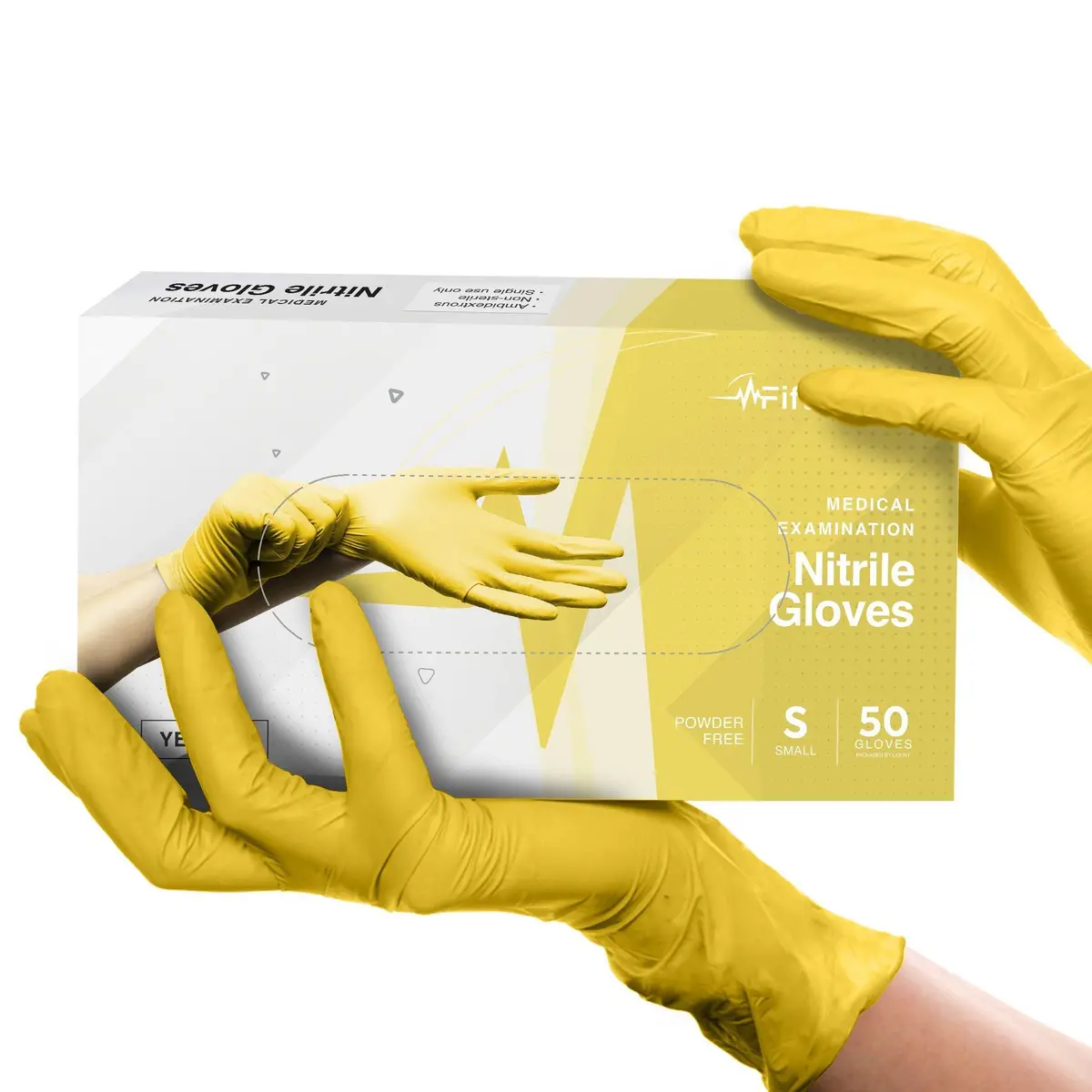 Yellow Disposable Nitrile Gloves 1
