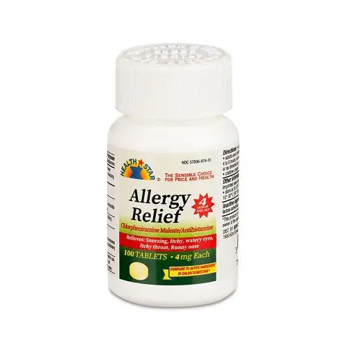 Chlor-Trimeton (Chlorpheniramine) Allergy Tabs, 4Mg. Gen. 100'S  Each 1