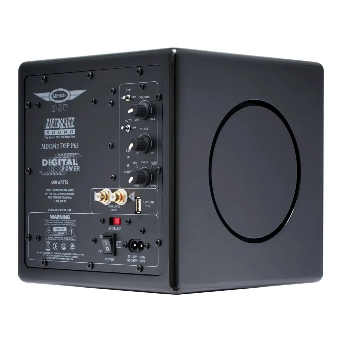Earthquake Sound Minime-P63 Compact 6.5" Powered Subwoofer With Dual Passive Radiators, 6.5-Inch Black 1