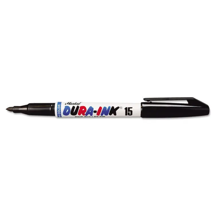Markal Dura-Ink 15 Felt-Tip Marker Black High Quality Permanent Ink 1