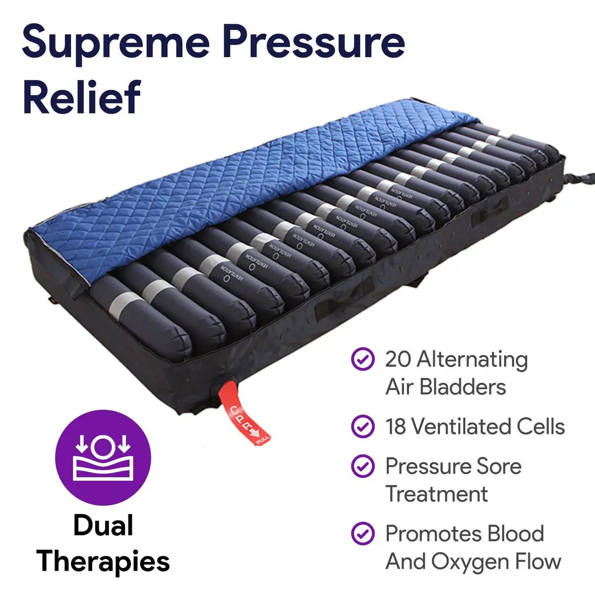 Low Air Loss / Alternating Pressure Mattress System 36X80x8 2