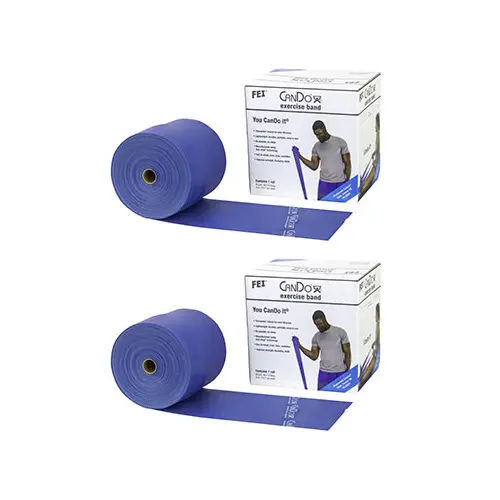 Cando Twin-Pak Exercise Band, Blue, 100 Yard (2 - 50-Yd Boxes) 1