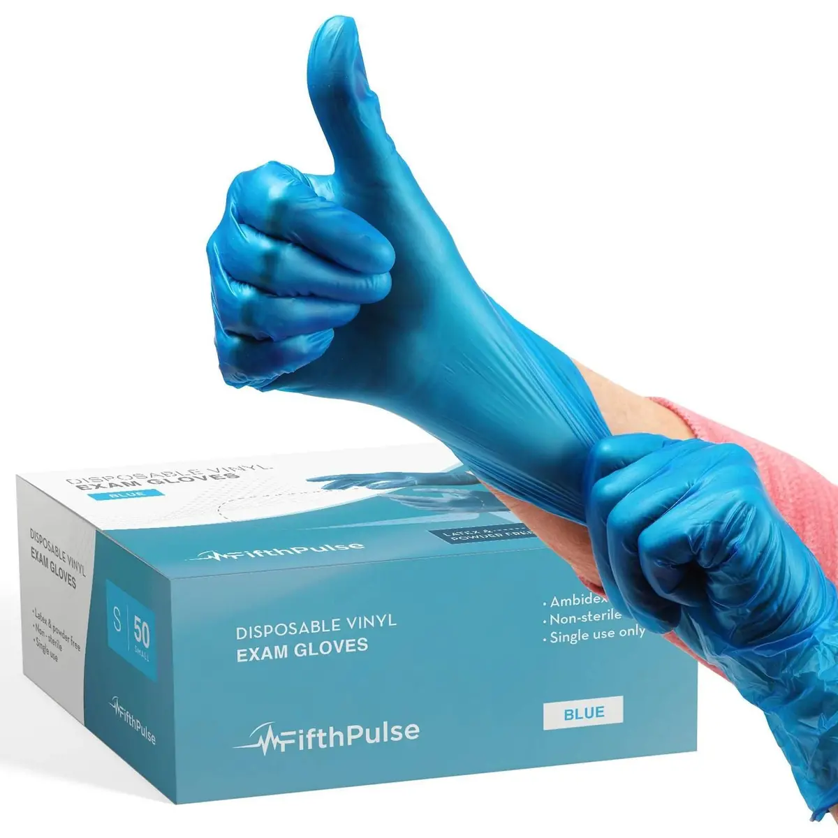 Medical Grade Vinyl Gloves - Blue 1