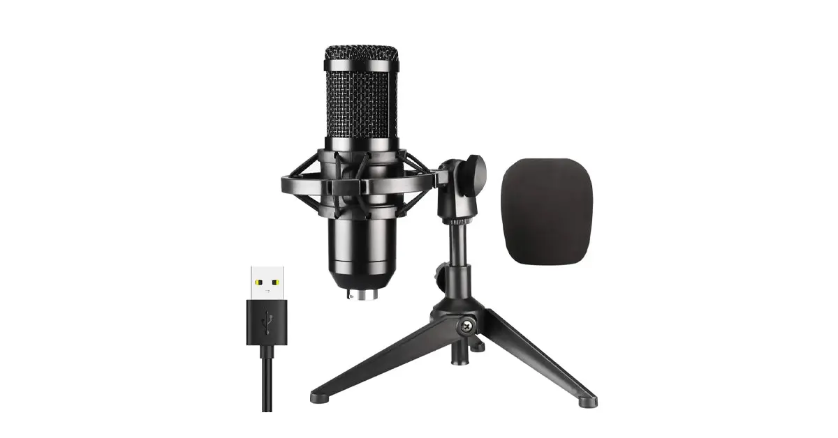 Condenser Usb Gaming Microphone Streaming Podcasting Vocal Recording For Mac & Windows 1