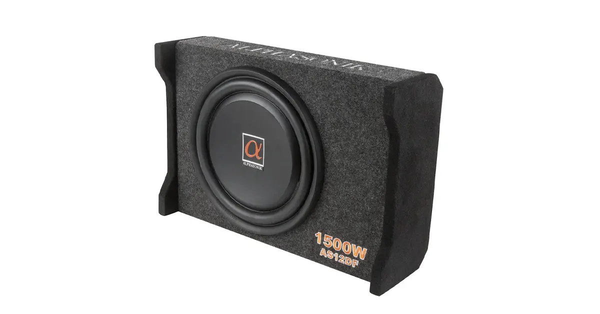 Alphasonik As12df 12" 1500 Watts 4-Ohm Down Fire Shallow Mount Flat Enclosed Subwoofer 1