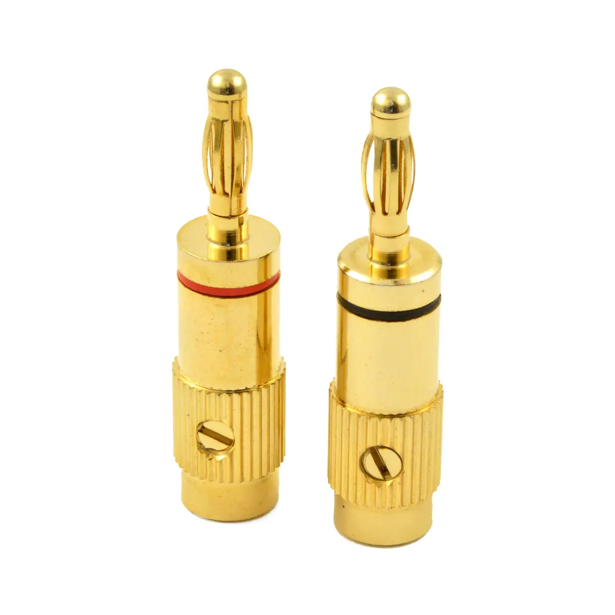 Gold Plated Speaker Banana Plugs Screw Type Audio Connector For Amplifiers Speaker Wire Home Theater (Pair) 1