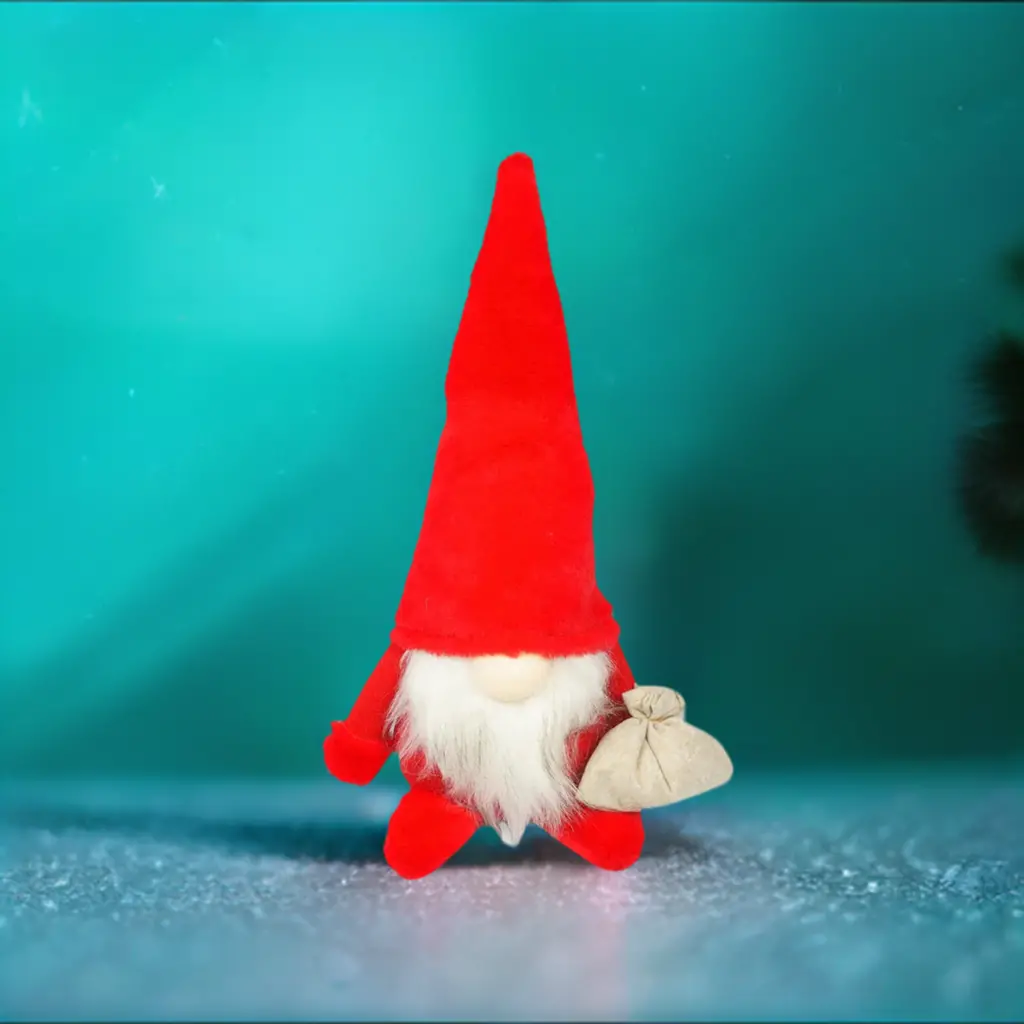 14" Holiday Christmas Gnome Indoor/Outdoor Decoration Red Outfit 1