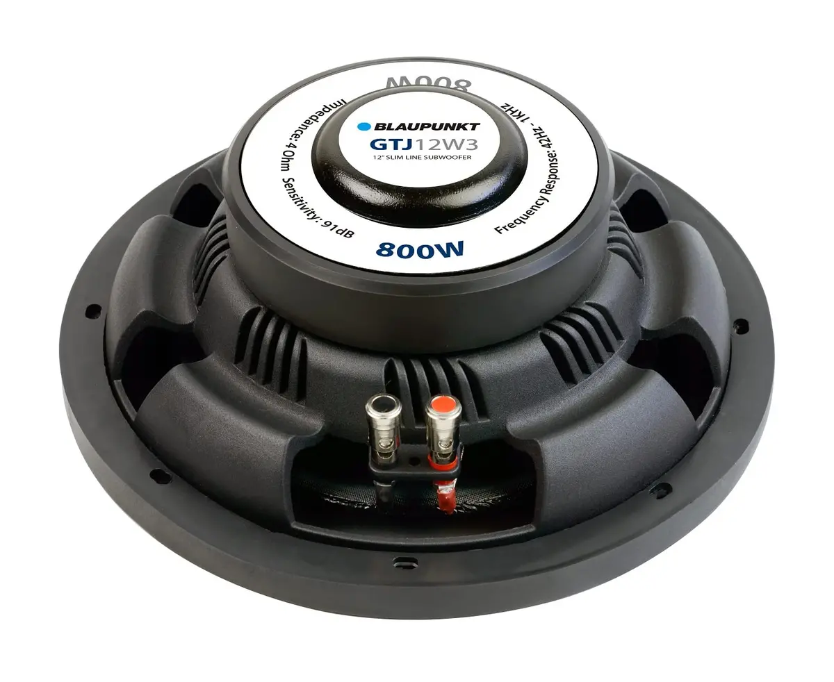 Blaupunkt Gtj12w3 Slim Line 12" Inch 800 Watt Max Single Voice Coil 4 Ohm Subwoofer (Each) 2