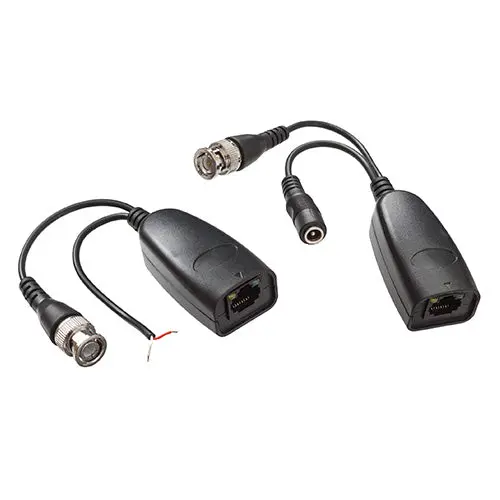 High Definition 5 Megapixel Video & Power Balun,  1 Pair - (Hdb-Pvcrj45pt2) 1
