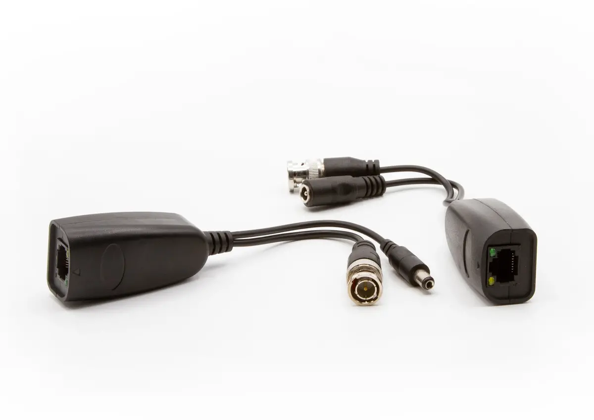 High Definition 5 Megapixel Video & Power Balun,  1 Pair - (Hdb-Pvrj45pt2) 1