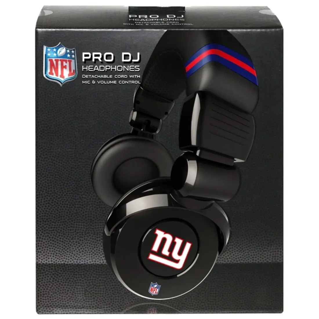 Ihip Nfh26nyg Nfl New York Giants Dj Headphone W/In-Line Mic/Volume 2