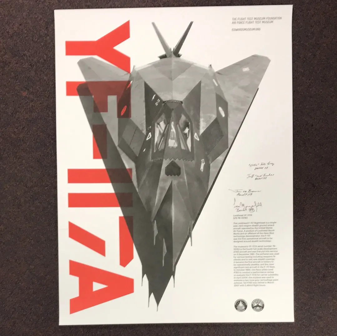F-117 Print By Jim Krantz, Autographed By Pilots 1