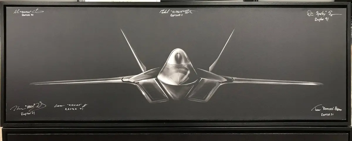 F-22 Signed Canvas Print 1