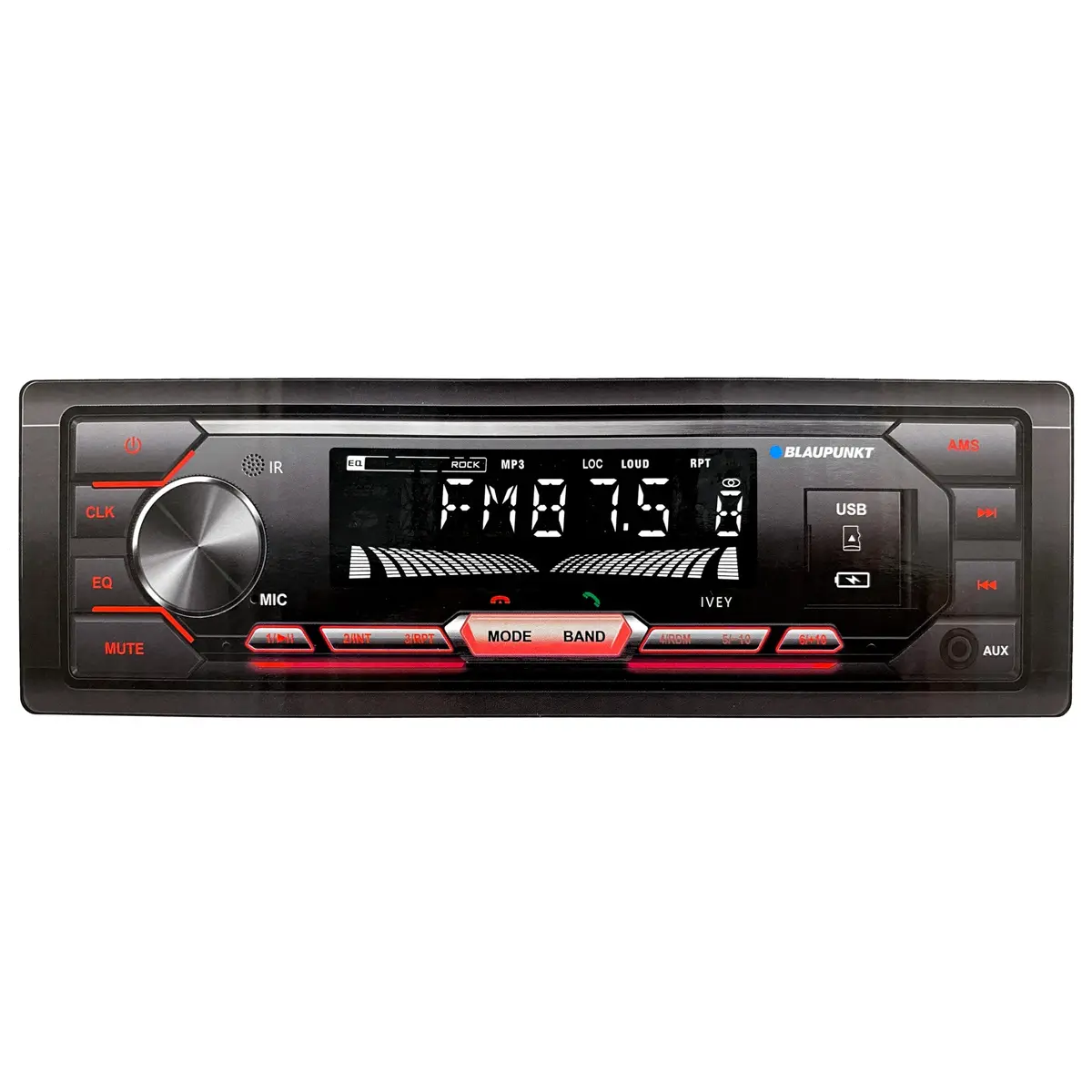 Blaupunkt Ivey Single Din Car Stereo Bluetooth Receiver With Usb Aux Input 1