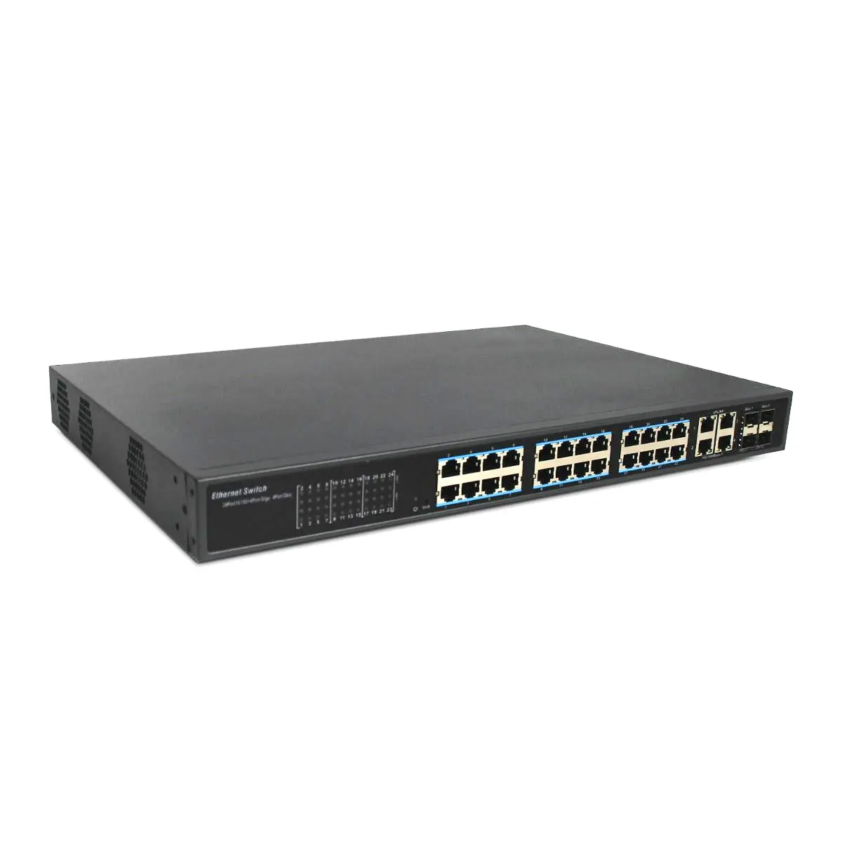 24 Port Poe Gigabit Managed Ethernet Switch For Av Over Ip 370W 4 Sfp Ports 1