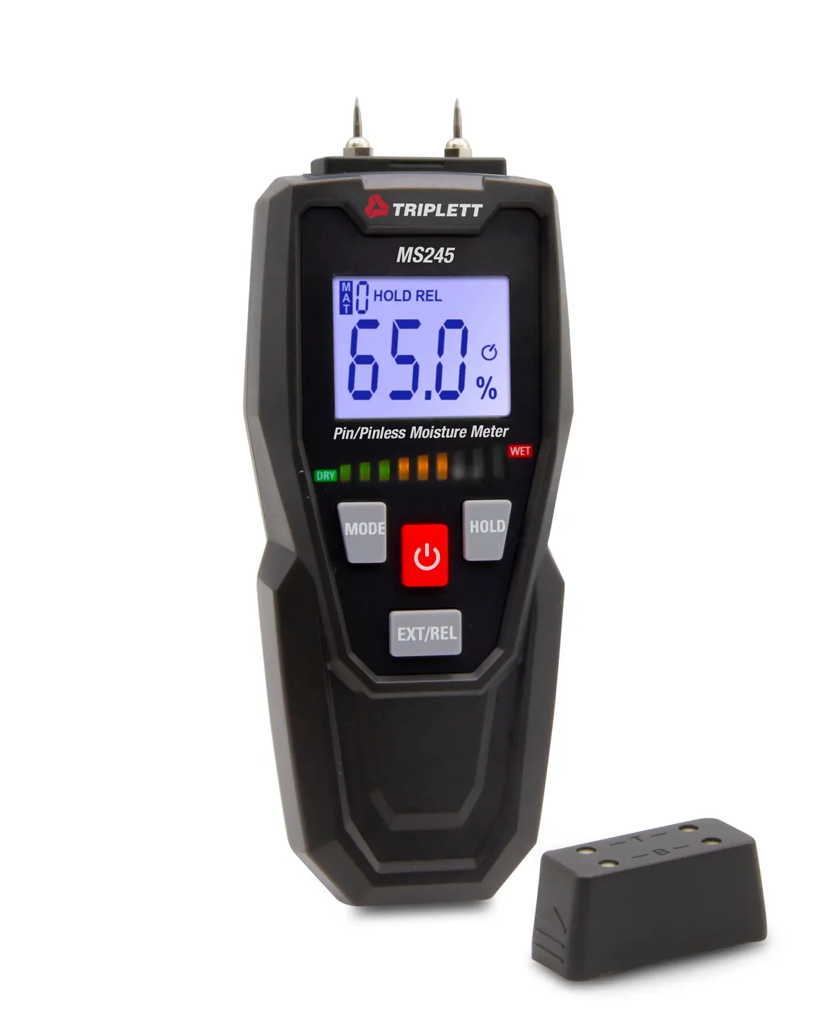 Pin/Pinless Moisture Meter With Visual Led Moisture Indicator- (Ms245) 1