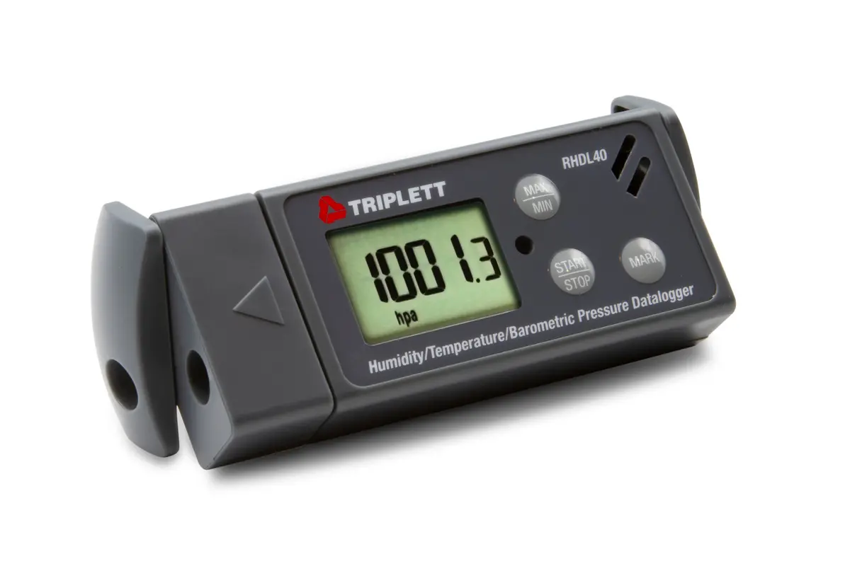 Temperature, Humidity, & Barometric Pressure Usb-Pdf Datalogger - Records 16,000 Readings, 6 Languages , Download Data In Pdf, Graph Or Excel - (Rhdl40) 1