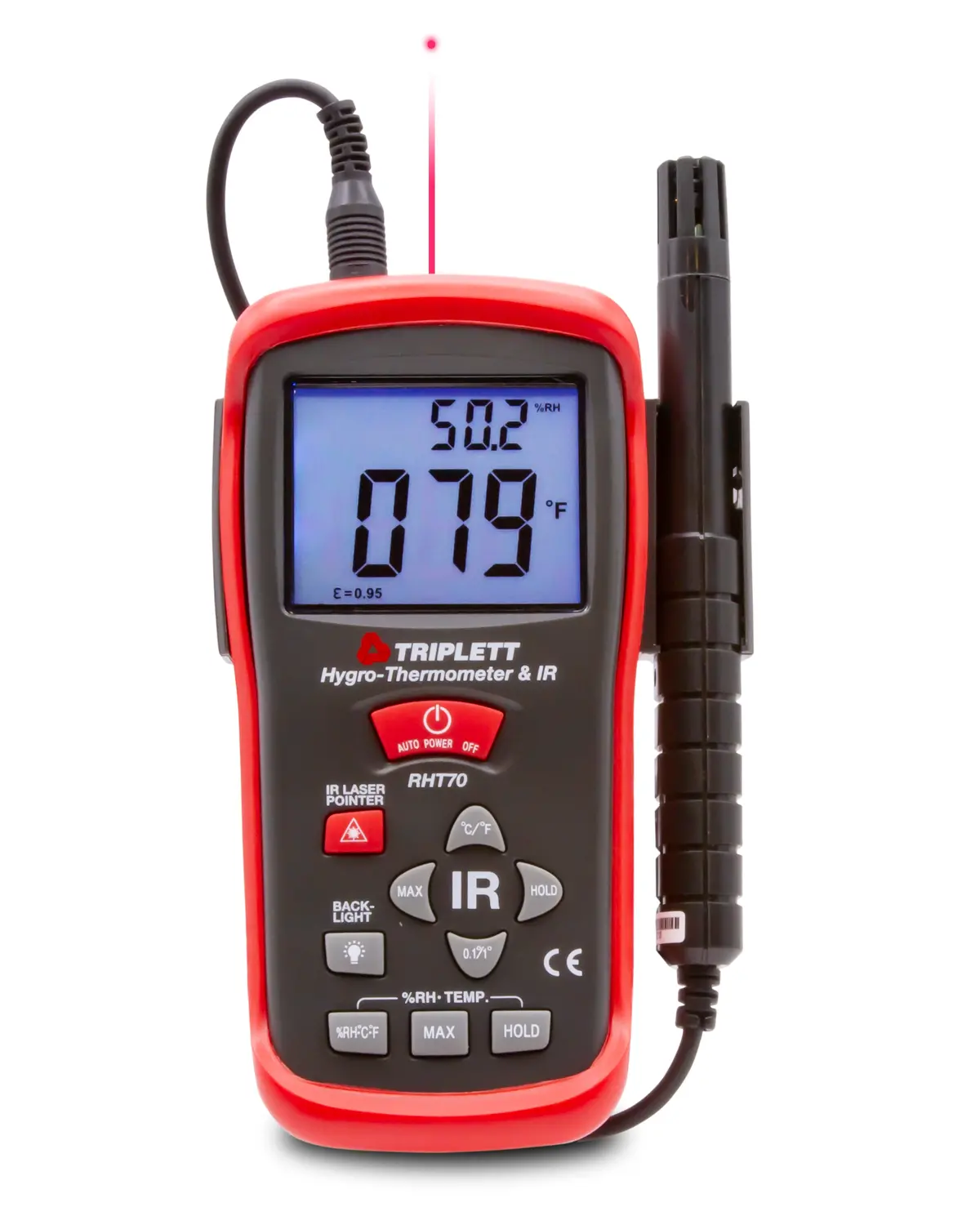 Hygro-Thermometer + Infrared Thermometer - (Rht70) 1